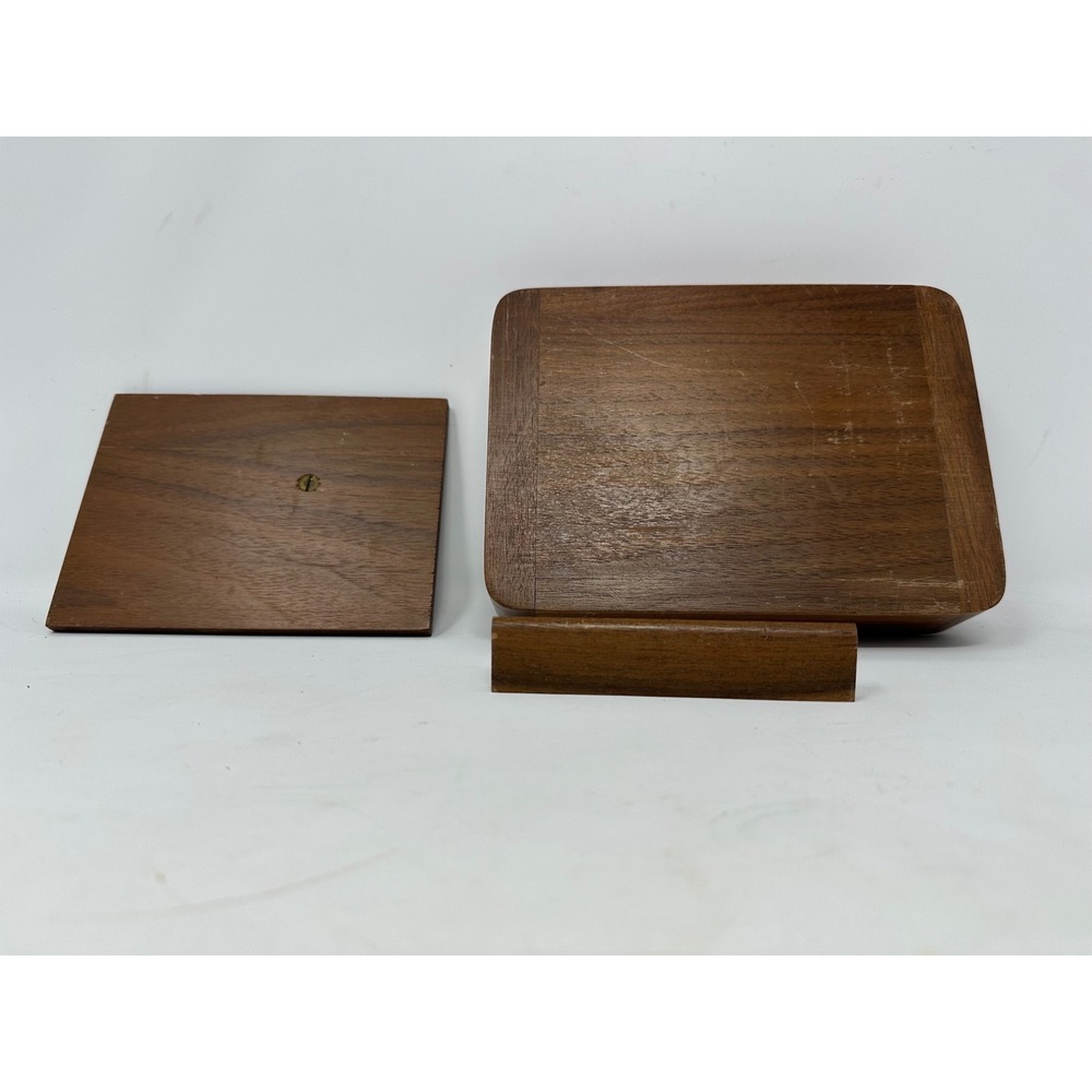 Vintage Hand Carved Wooden Mallard Duck Trinket Box Rustic Cabin Decor Brown - Picture 4 of 4